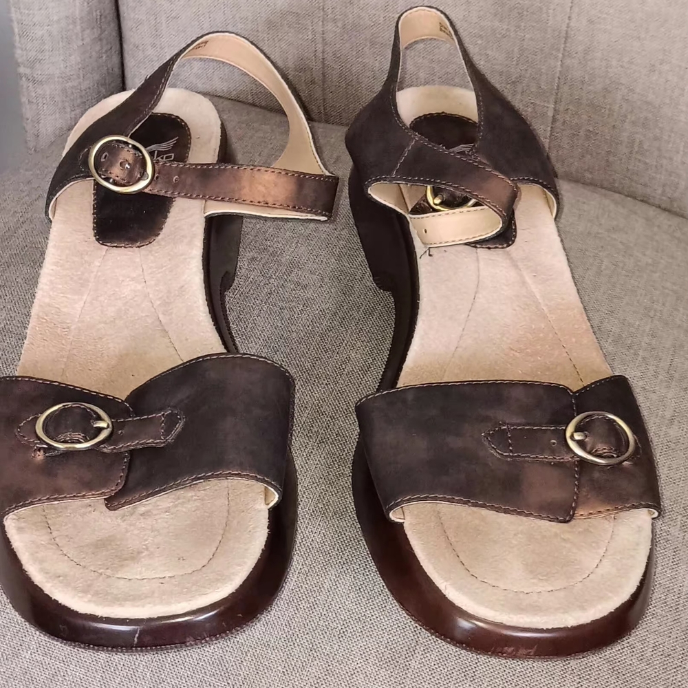 Dansko Dark Brown Women's Sandals with Buckle Size 42/12
